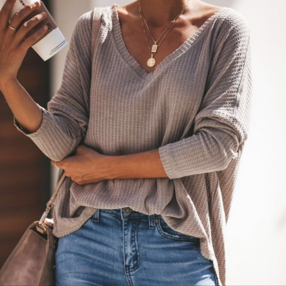 Thermal Knit Top in Portabella